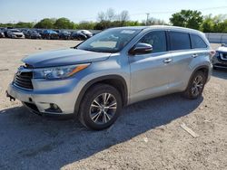 Salvage cars for sale at San Antonio, TX auction: 2016 Toyota Highlander XLE