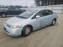 Salvage cars for sale from Copart Dunn, NC: 2006 Honda Civic Hybrid