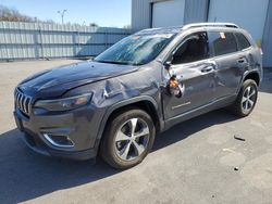 Salvage cars for sale at Assonet, MA auction: 2021 Jeep Cherokee Limited