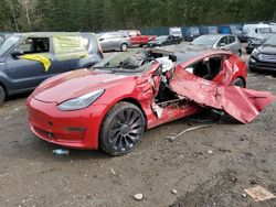 Salvage cars for sale at Graham, WA auction: 2022 Tesla Model 3