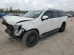 Salvage cars for sale from Copart Houston, TX: 2022 Cadillac Escalade ESV Luxury