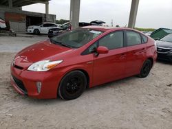 Salvage cars for sale at West Palm Beach, FL auction: 2015 Toyota Prius