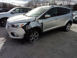Salvage cars for sale at North Billerica, MA auction: 2018 Ford Escape Titanium