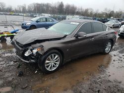 Vehiculos salvage en venta de Copart Chalfont, PA: 2015 Infiniti Q50 Base