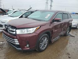 Toyota Highlander salvage cars for sale: 2017 Toyota Highlander LE