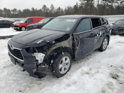 Salvage cars for sale at Windham, ME auction: 2022 Toyota Highlander Hybrid LE