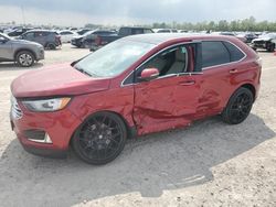 Salvage cars for sale at Houston, TX auction: 2022 Ford Edge Titanium