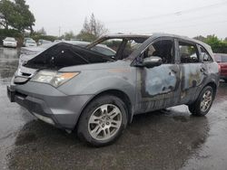 Salvage cars for sale from Copart San Martin, CA: 2008 Acura MDX Technology