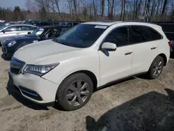 Salvage cars for sale at Candia, NH auction: 2016 Acura MDX Advance