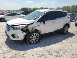 Salvage cars for sale from Copart Houston, TX: 2017 Ford Escape Titanium