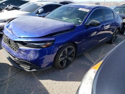 Salvage cars for sale at Las Vegas, NV auction: 2023 Honda Accord Hybrid Sport