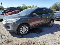 Salvage cars for sale from Copart Riverview, FL: 2017 Ford Escape Titanium