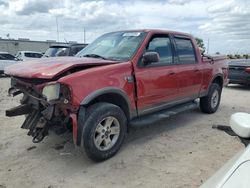 Salvage cars for sale at Riverview, FL auction: 2002 Ford F150 Supercrew