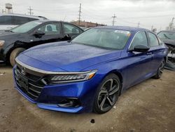 Salvage cars for sale from Copart Chicago Heights, IL: 2022 Honda Accord Sport