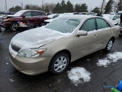 Toyota Camry salvage cars for sale: 2004 Toyota Camry LE