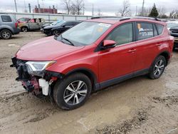 Salvage cars for sale at Lansing, MI auction: 2017 Toyota Rav4 XLE