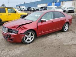 Salvage cars for sale at Woodhaven, MI auction: 2008 Lincoln MKZ