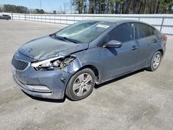 Salvage cars for sale from Copart Dunn, NC: 2016 KIA Forte LX