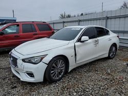 Salvage cars for sale from Copart Memphis, TN: 2018 Infiniti Q50 Luxe