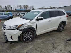 Salvage cars for sale at Spartanburg, SC auction: 2017 Toyota Highlander SE