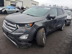 Salvage cars for sale at Woodburn, OR auction: 2015 Ford Edge Titanium