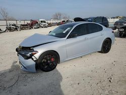 Salvage cars for sale from Copart Haslet, TX: 2020 Alfa Romeo Giulia TI
