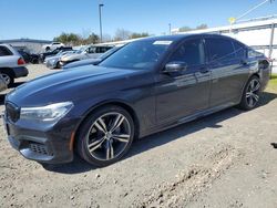 Salvage cars for sale at Sacramento, CA auction: 2019 BMW 740 I