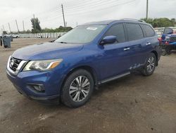 Salvage cars for sale at Miami, FL auction: 2017 Nissan Pathfinder S