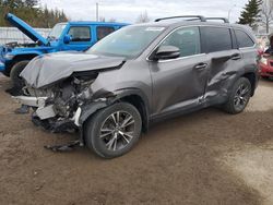 Salvage cars for sale from Copart Ontario Auction, ON: 2019 Toyota Highlander LE