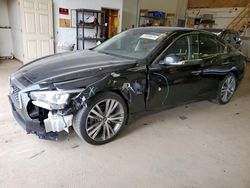 Salvage cars for sale at Ham Lake, MN auction: 2018 Infiniti Q50 Luxe