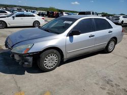 Salvage cars for sale at Grand Prairie, TX auction: 2006 Honda Accord Value