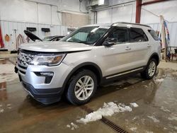 Salvage cars for sale at Mcfarland, WI auction: 2018 Ford Explorer XLT