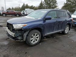 Salvage cars for sale from Copart Denver, CO: 2012 Toyota Highlander Base