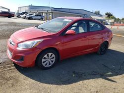 Hyundai Accent gls salvage cars for sale: 2015 Hyundai Accent GLS