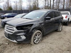 Salvage cars for sale at Waldorf, MD auction: 2017 Ford Escape SE