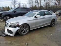 Mercedes-Benz C 400 4matic salvage cars for sale: 2015 Mercedes-Benz C 400 4matic