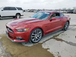 Salvage cars for sale at Grand Prairie, TX auction: 2015 Ford Mustang GT