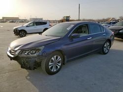 Salvage cars for sale at Grand Prairie, TX auction: 2015 Honda Accord LX