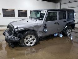 Salvage cars for sale at Blaine, MN auction: 2016 Jeep Wrangler Unlimited Sport