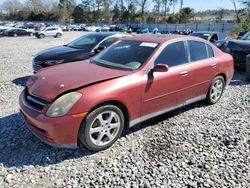 Salvage cars for sale at Byron, GA auction: 2003 Infiniti G35