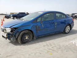 Honda Civic lx salvage cars for sale: 2012 Honda Civic LX