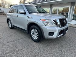 Salvage cars for sale at North Billerica, MA auction: 2017 Nissan Armada SV