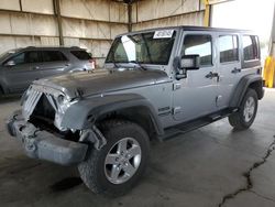 Jeep salvage cars for sale: 2015 Jeep Wrangler Unlimited Sport