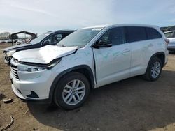 Salvage cars for sale at San Martin, CA auction: 2016 Toyota Highlander LE