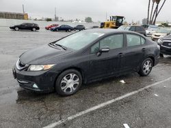 Salvage cars for sale at Van Nuys, CA auction: 2013 Honda Civic Hybrid