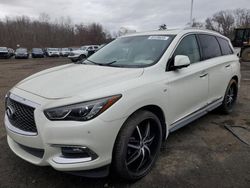 Salvage cars for sale at East Granby, CT auction: 2017 Infiniti QX60