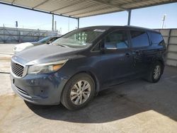 Salvage cars for sale at Anthony, TX auction: 2015 KIA Sedona LX