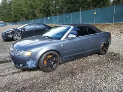 Salvage cars for sale at Graham, WA auction: 2005 Audi S4 Quattro Cabriolet