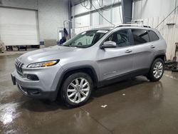 Salvage cars for sale at Ham Lake, MN auction: 2016 Jeep Cherokee Limited