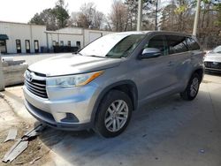 Vehiculos salvage en venta de Copart Hueytown, AL: 2014 Toyota Highlander LE